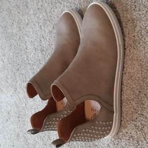 Gray studded sneakers